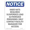 Signmission OSHA Sign, Hard Hats Required Suspended Load, 14in X 10in Plastic, 10" W, 14" H, Portrait OS-NS-P-1014-V-13299 - alternate 1